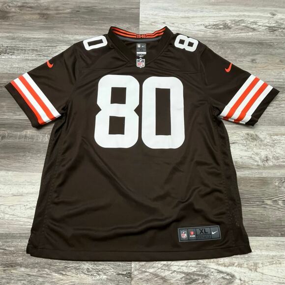 Nike NFL Cleveland Browns Jarvis Landry #80 Brown Orange Mens XL Football Jersey - Picture 1 of 9